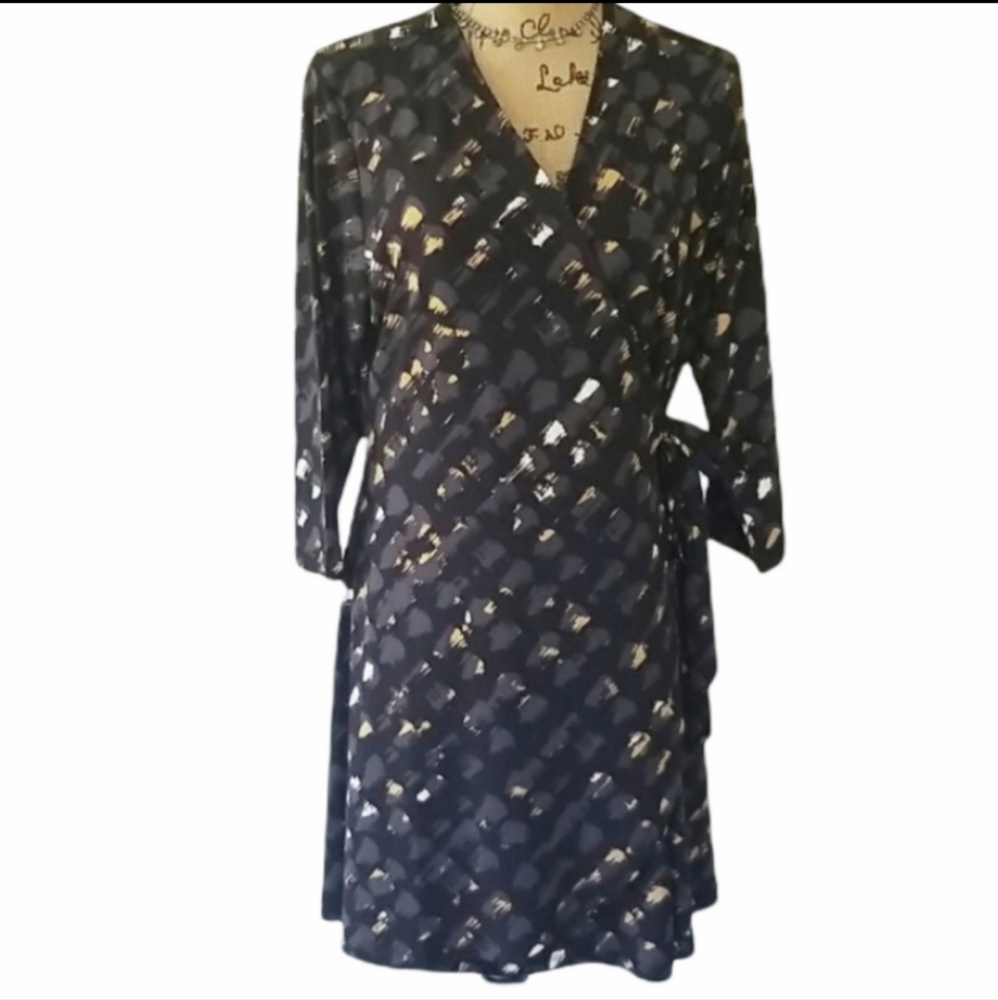 H by Halston| Midi Wrap Dress